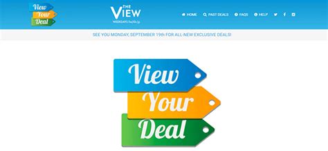 View your deal com - View Your Deal's Photos. Tagged photos. Albums. See all. View Your Deal. 55,628 likes · 6 talking about this. Exclusive savings on great stuff featured only on ABC's The View! Get real-time help at help@viewyour.